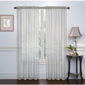 Kate Aurora 2 Piece Halloween Themed Rod Pocket Sheer Voile Window Curtain Panels - 1 of 1