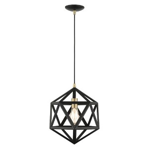 Livex Lighting Geometric 1 - Light Pendant in  Textured Black - 1 of 2