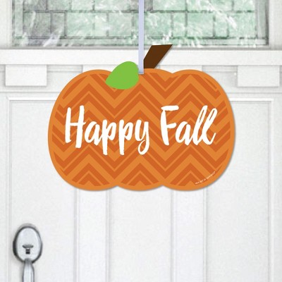 Big Dot of Happiness Pumpkin Patch - Hanging Porch Fall, Halloween or Thanksgiving Party Outdoor Decorations - Front Door Decor - 1 Piece Sign