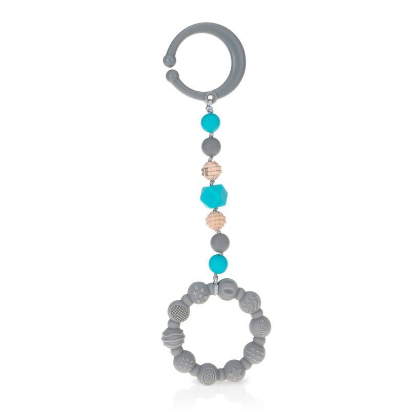 Nuby Tag-A-Long Teether - Gray, 1 of 6