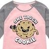 Girls' - Instant Message - One Tough Cookie Shirt Tail Raglan Graphic T-shirt - 2 of 4