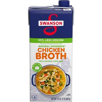 Swanson Natural Goodness Gluten Free 33% Less Sodium Chicken Broth - 32oz