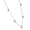 Pompeii3 14k White Gold Blue Moonstone Station Necklace By The Yard Design 18" - 2 of 4