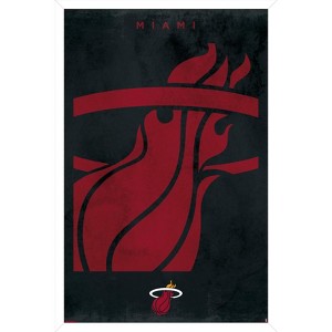 Trends International NBA Miami Heat - Logo 25 Framed Wall Poster Prints - 1 of 4