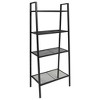 vidaXL - 4 Tiers Metal Ladder Bookcase, Versatile Design, for Storage or Displaying Decorative Pieces, Easy Assembly, Black - 2 of 4