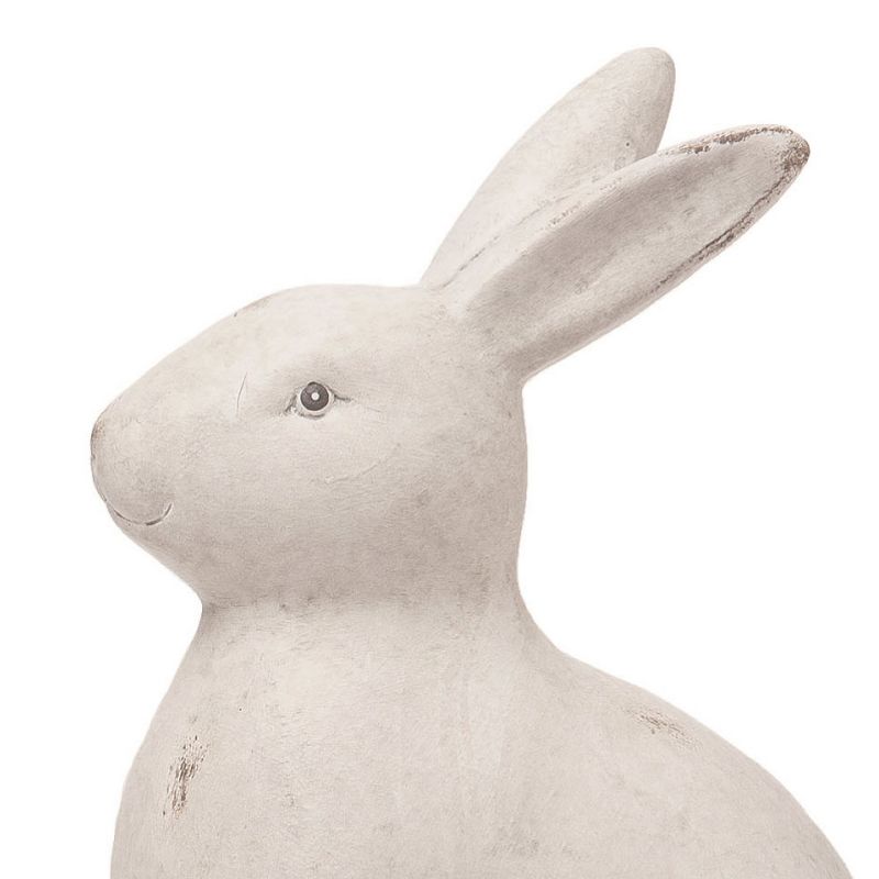 Transpac Terracotta 8.25" White Easter Rustic Bunny Decor, 2 of 6
