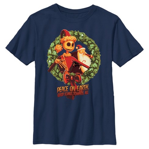 Boy's The Nightmare Before Christmas Christmas Jack Peace on Earth Good Scares Towards All T-Shirt - image 1 of 4