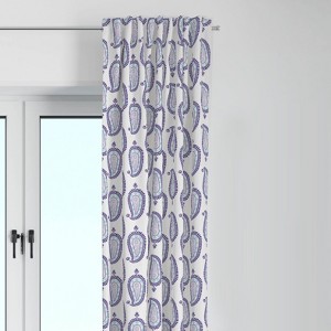 Bacati - Paisley Isabella Purple/Aqua/Lilac Curtain Panel - 1 of 4