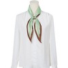 Elerevyo Women's Simple Striped Contrast Color Long Silky Rhombus Scarves Neckerchief 1Pc - 2 of 4