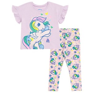 My Little Pony Starshine Big Girls T-Shirt and Leggings Outfit Set Violet / Beige 10-12 - 1 of 4