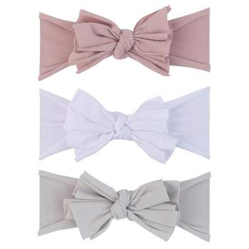 Ely's & Co. Bow Headbands Set Rose Pink(fuchsia),blush,white 0-12 ...
