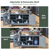 Outdoor Kitchen Island, Rolling Bar Cart & Storage Cabinet, Farmhouse Solid Wood Outdoor Grill Table - 4 of 4
