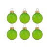 Northlight 6ct Green Clear Finish Glass Christmas Ball Ornaments - 4" (100mm) - 2 of 3