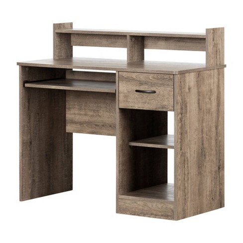 Axess Desk With Keyboard Tray Weathered Oak South Shore Target