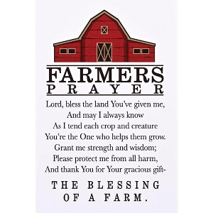 Dicksons IBB-230 Farmers Prayer Bless The Land Crop Creature Strength Wisdom White and Red 3 x 2 Paper Itty Bitty Blessings Card Bookmark, Pack of 24 - 1 of 2