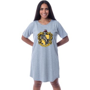 Harry Potter Womens' Hogwarts All Houses Nightgown Sleep Pajama - 1 of 3