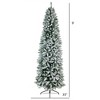 Nearly Natural 9-ft Slim Flocked Montreal Fir Artificial Christmas Tree with 1860 Bendable Branches - 2 of 4
