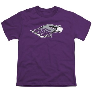 University Of Wisconsin Whitewater Distressed Primary Kids T-Shirt For Youth Purple - 1 of 4