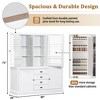 Kitchen Pantry Storage Cabinet Pantry Organizer Cupboard with Drawers, Door Shelves and Adjustable Shelves, White/Gray-ModernLuxe - 4 of 4