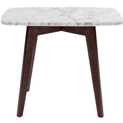 The Bianco Collection Cima Rectangular Italian Black Marble Side Table