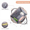 Itopfox Diaper Backpack with Changing Pad, Insulated Pockets, Large Storage for Baby Essentials, Dark Grey and Light Grey - 3 of 4