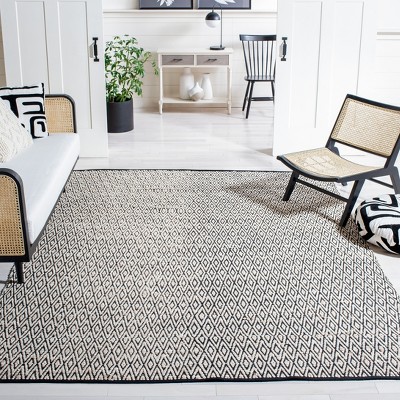 Montauk 8' x 10' Black Cotton Flat Woven Area Rug