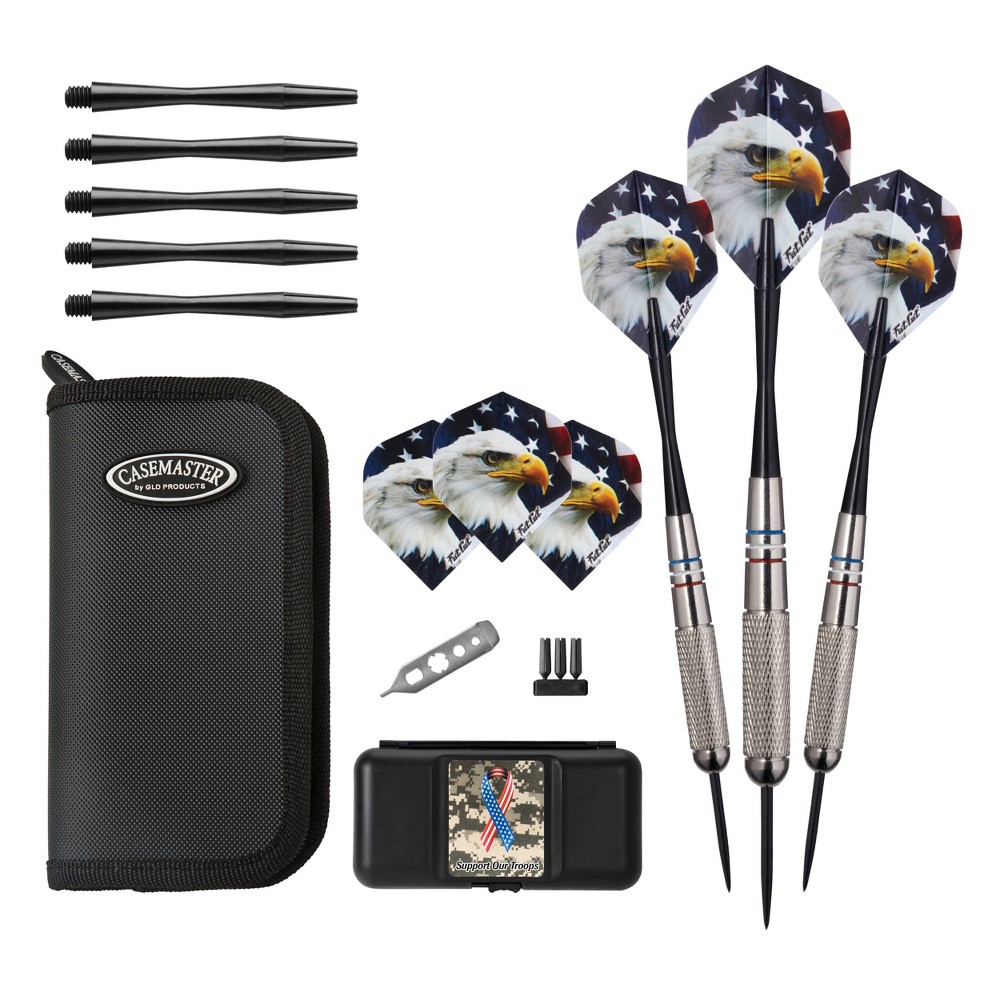 Photos - Darts Fat Cat Support Our Troops Dart Set and Deluxe Nylon Dart Case - Black