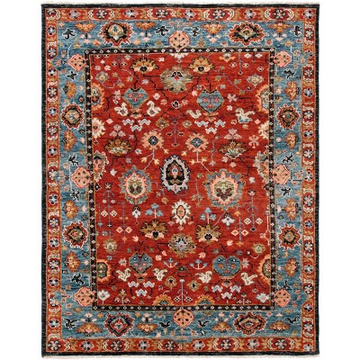 Farmerville Hand-Knotted Wool Oriental Rug, Red, 9' x 12'