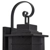 Franklin Iron Works Bransford 28 1/4" High Farmhouse Rustic Outdoor Wall Light Fixture Mount Porch House Scroll Black-Specked Gray Metal Glass Shade - 3 of 4