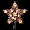 Northlight 9" Silver Tinsel Star Christmas Tree Topper - Clear Lights - 2 of 2