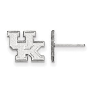 Black Bow Jewelry 10k White Gold Kentucky Wildcats NCAA Post Earrings - 1 of 3