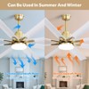 Gulches 66 Inch Modern Ceiling Fan With Dimmable  Light 8 ABS Blades Remote Control Reversible DC Motor - 3 of 4