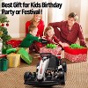Blue Electric Go Kart For Kids 3 To 8 High Speed Drift Kart With 24V Battery Dual 200W Motors Variable Speed Forward Reverse Blue - 3 of 4