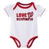MLB Washington Nationals Infant Girls' 3pk White Bodysuit - 2 of 4