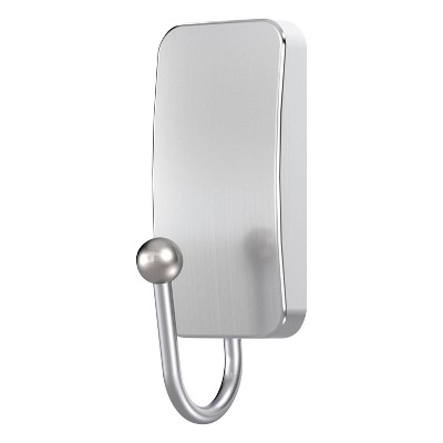 Command Small Bath Wall Hook Metal Brushed Nickel