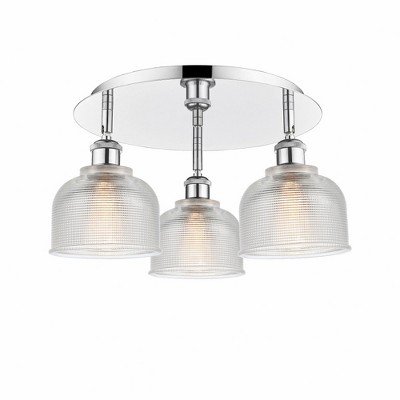 Dayton - 3 Light Flush Mount In Industrial Style-9 Inches Tall and 17.25 Inches Wide
