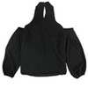 bar III Womens Keyhole Cold Shoulder Blouse, Black, X-Large - 2 of 2