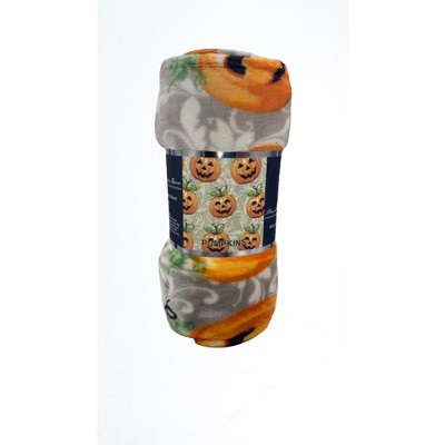 Pumpkin Cats Halloween Microplush Throw Blanket 50" x 60"