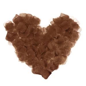 Unique Bargains Decoration Wedding Party Silk Artificial Flower Petals Brown 3000 Pcs - 1 of 4