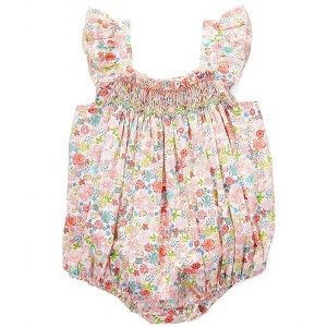 Girl ' Liberty Smocked Romper - Petit Confection - 1 of 1