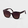 Women's Marble Tortoise Shell Square Sunglasses - A New Day™ Pink: UV Protection, Recycled Plastic Frame, Medium Fit - 2 of 2