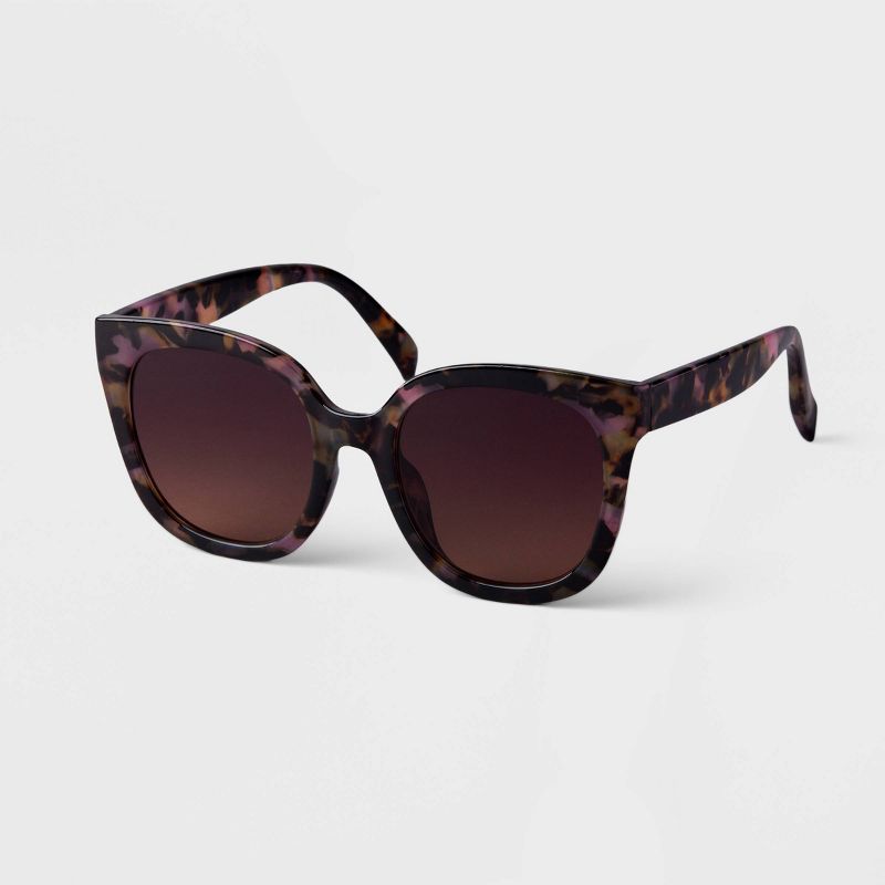 Women&#39;s Marble Tortoise Shell Square Sunglasses - A New Day&#8482; Pink, 2 of 3