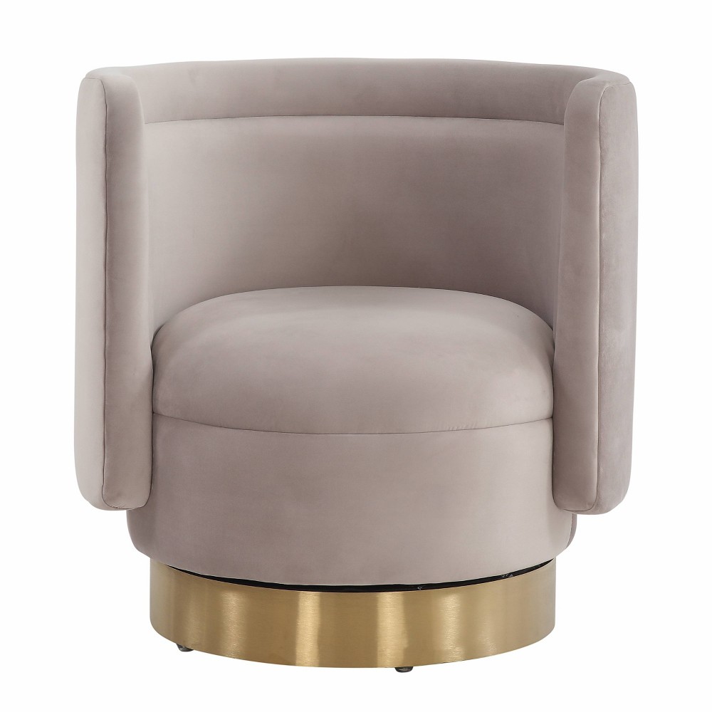 Brynlee Swivel Accent Chair Pale Taupe/Gold - Safavieh