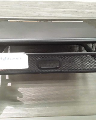Mesh Monitor Stand with Drawer Black - Brightroom™