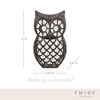 Twine Wise Owl Cork Holder, Decorative Wine Cork Storage and Decor, Set of 1, Metal with Rustic Bronze Finish Owl Cork Display - 3 of 4