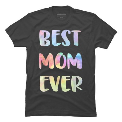 Men's Design By Humans Best Mom Ever Rainbow Bubble Text By MiuMiuShop T-Shirt