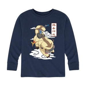 Boys' - Avatar: The Last Airbender - Appa Flying Long Sleeve Graphic T-Shirt - 1 of 4
