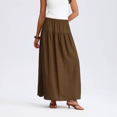 Women's Side Slit Detail Maxi Skirt - A New Day™ Brown S : Target