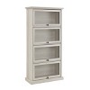 GDFStudio Liora Modern 4-Tier Wooden Display Cabinet with 4 Flip-Up Glass Doors - 3 of 4