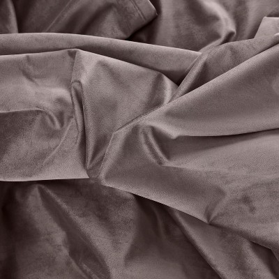 Mauve Velvet Blackout Pleated Window Panel with Rod Pocket